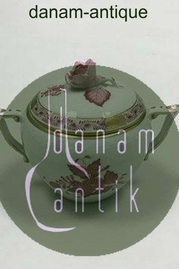 Herend Hungary Apponyi Purple Sugar Bowl No 665