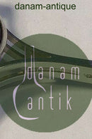 Finsk Sterling Sølv Vedhæng med olivenfarvet sten