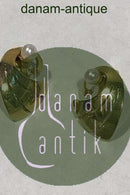 Th. Skat-Rørdam, 14 K Gold Earclips w/pearl