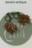 Koral Øreringe med Sølv-skruer