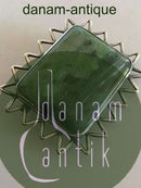 ハンセン スターリングシルバー ブローチ（グリーンシェードストーン