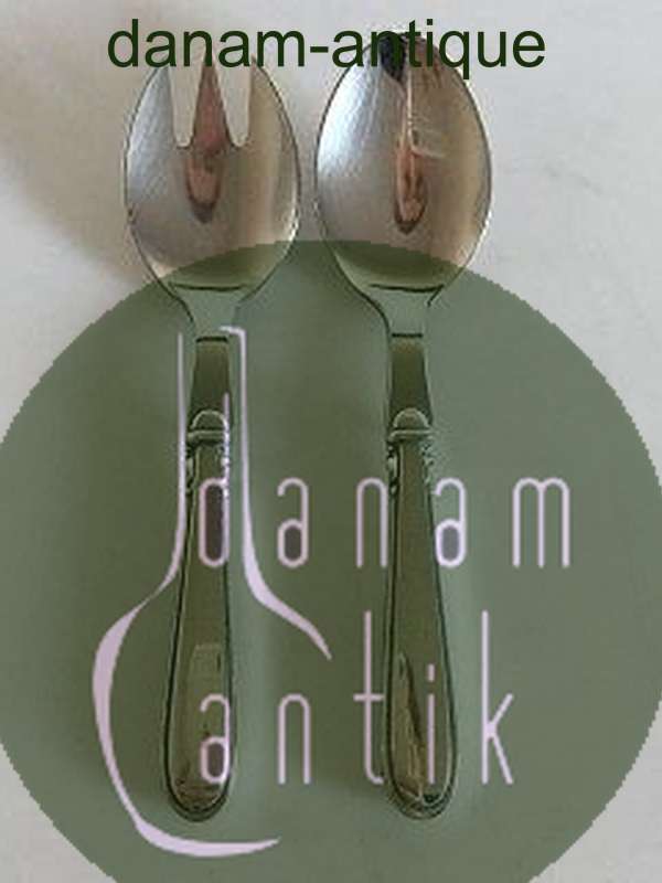 Cohr Elite Sølv Lille Ske og Gaffel Sæt med Stål Top