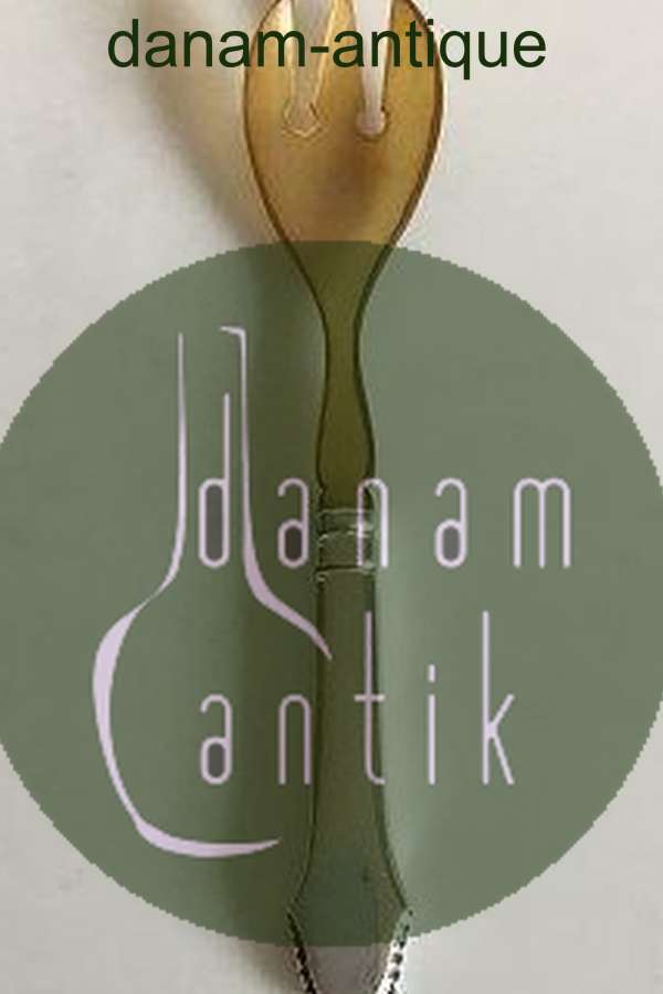 Cohr Salatgaffel i Sølv og Horn Christiansborg