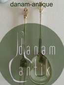 W. & S. Sorensen Golden Crown Sterling Silber Reisebesteck Set. Bestehend aus Zitronengabel und Eierlöffel.