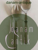 Hans Hansen Heirloom Silver Nr. 18 Salatbesteck aus Sterlingsilber und Stahl