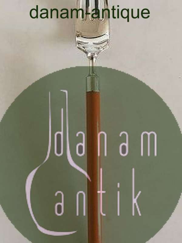 Hans Hansen Amalie Spisegaffel i Sølv med Orange Emalje Håndtag