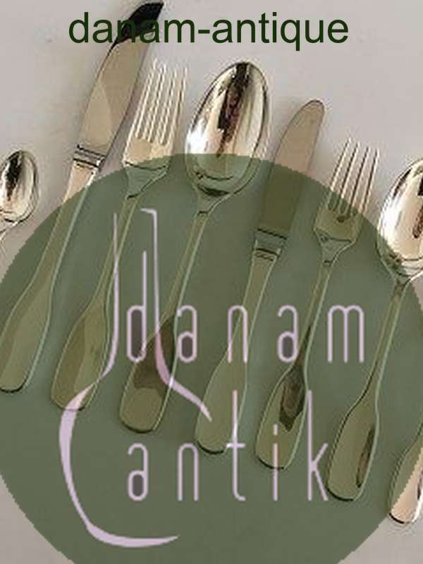 "Susanne" Hans Hansen Sterling Silver Flatware Set for 12 People. 96 Pieces