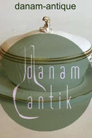 Royal Copenhagen Hvid Svejfet med takket guldkant (Stel 387 / Josephine) Oval terrin med underfad No 1666