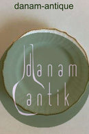 Royal Copenhagen Hvid Svejfet med takket guldkant (Stel 387) Kagetallerken No. 1626