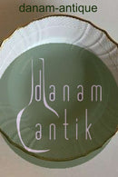 Royal Copenhagen Hvid Svejfet med takket guldkant (Stel 387 / Josephine) Desserttallerken No 604