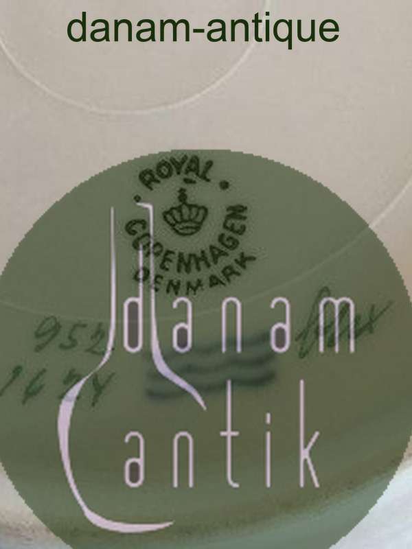 Royal Copenhagen Grøn Svejfet Dessert Tallerken No 1624