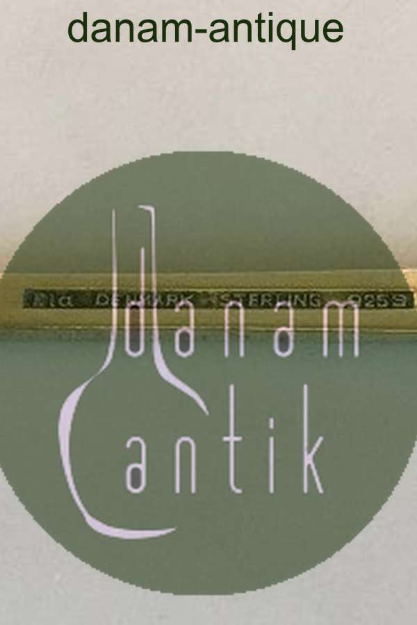 Forgyldt Sterling Sølv med Lyseblå Emalje Pålægsgaffel