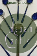 Emaljeret Sterling Sølv Skesæt (9+1)