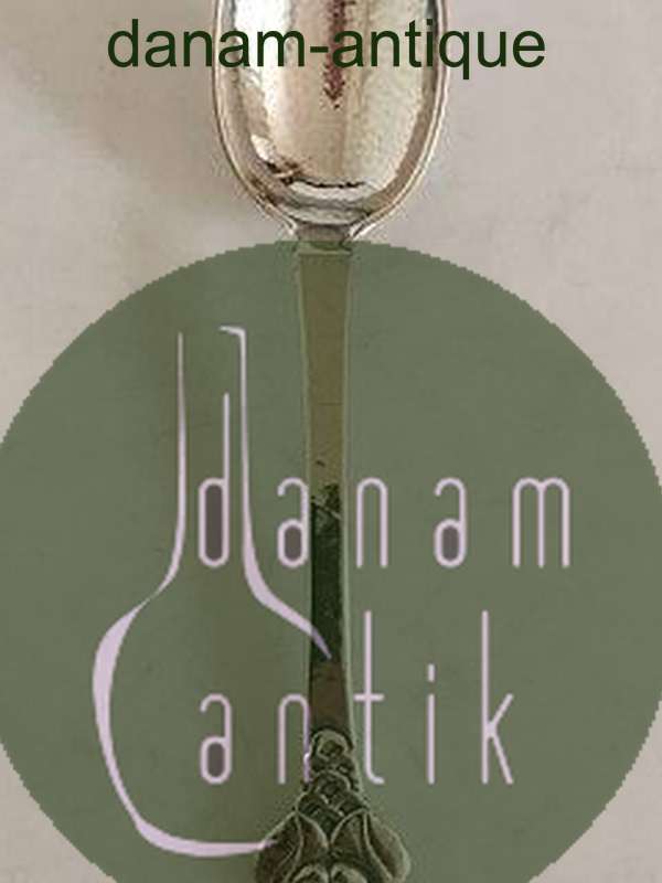 Evald Nielsen No. 2 Dessert Ske i Sølv, Rund Form