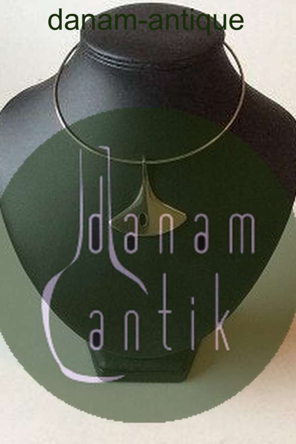 Hans Hansen Sterling Sølv Halsring med vedhæng No 323