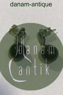 Georg Jensen Sterling Silber/Onyx Mondschein-Trauben Ohrstecker