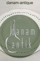 Royal Copenhagen Hvid Flora Danica / Perlestel Tallerken med gennembrudt kant No. 3554