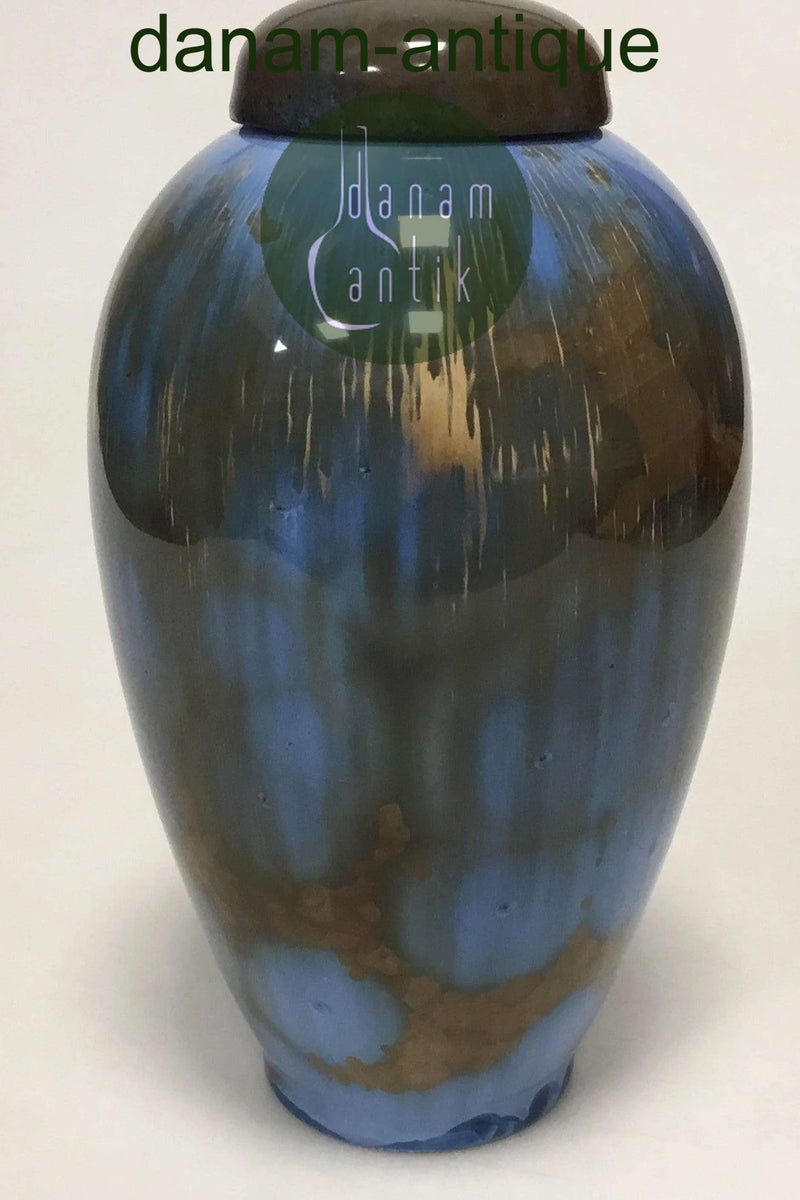 Royal Copenhagen Krystal Glasur Vase med låg af C. Frederik Ludvigsen no 745