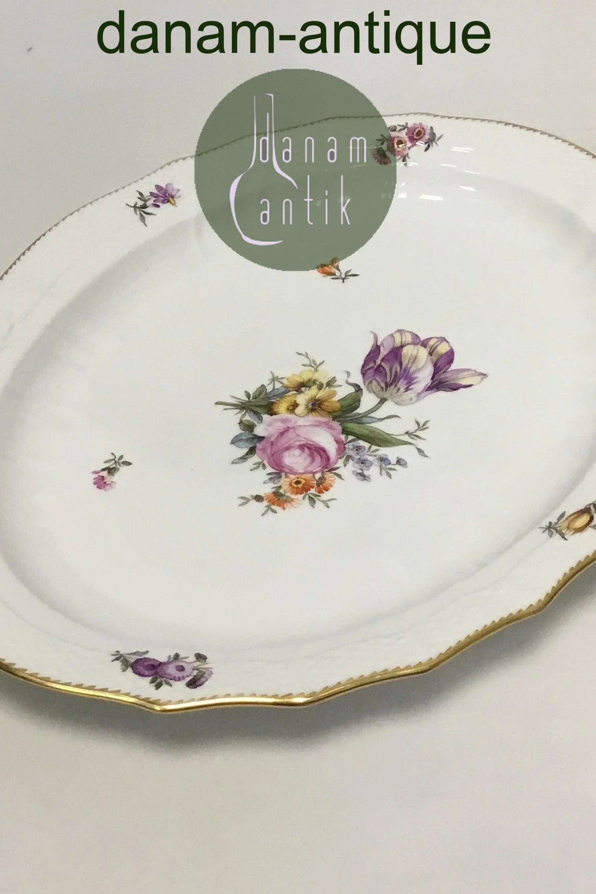 ロイヤルコペンハーゲン フルサクソンフラワー ラージオーバル