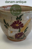 Vallauris Clay flower pot / Vase with flower decoration