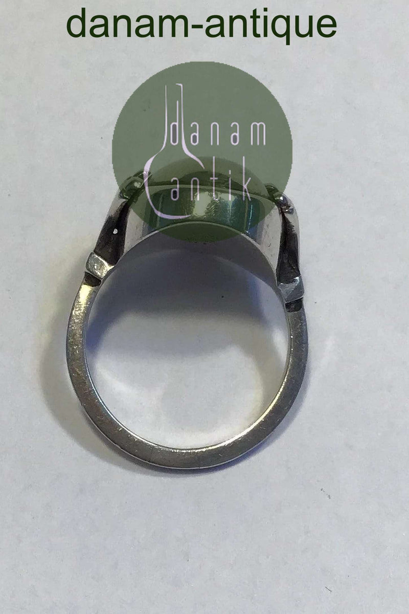 Georg Jensen Sterling Sølv Ring No 51 Sølvsten