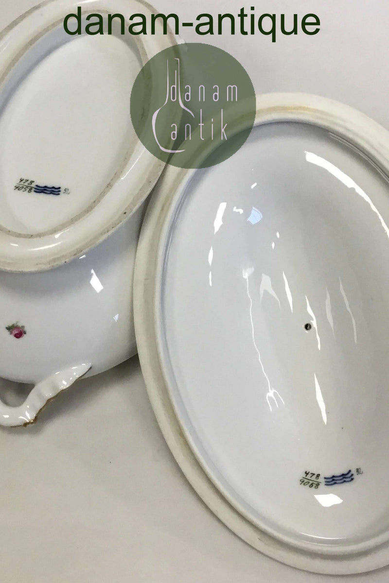 皇家哥本哈根套装第478号玫瑰花环与金质椭圆餐具 No 9058