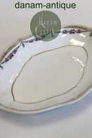 皇家哥本哈根套装第478号玫瑰花环金质小椭圆碗编号9025