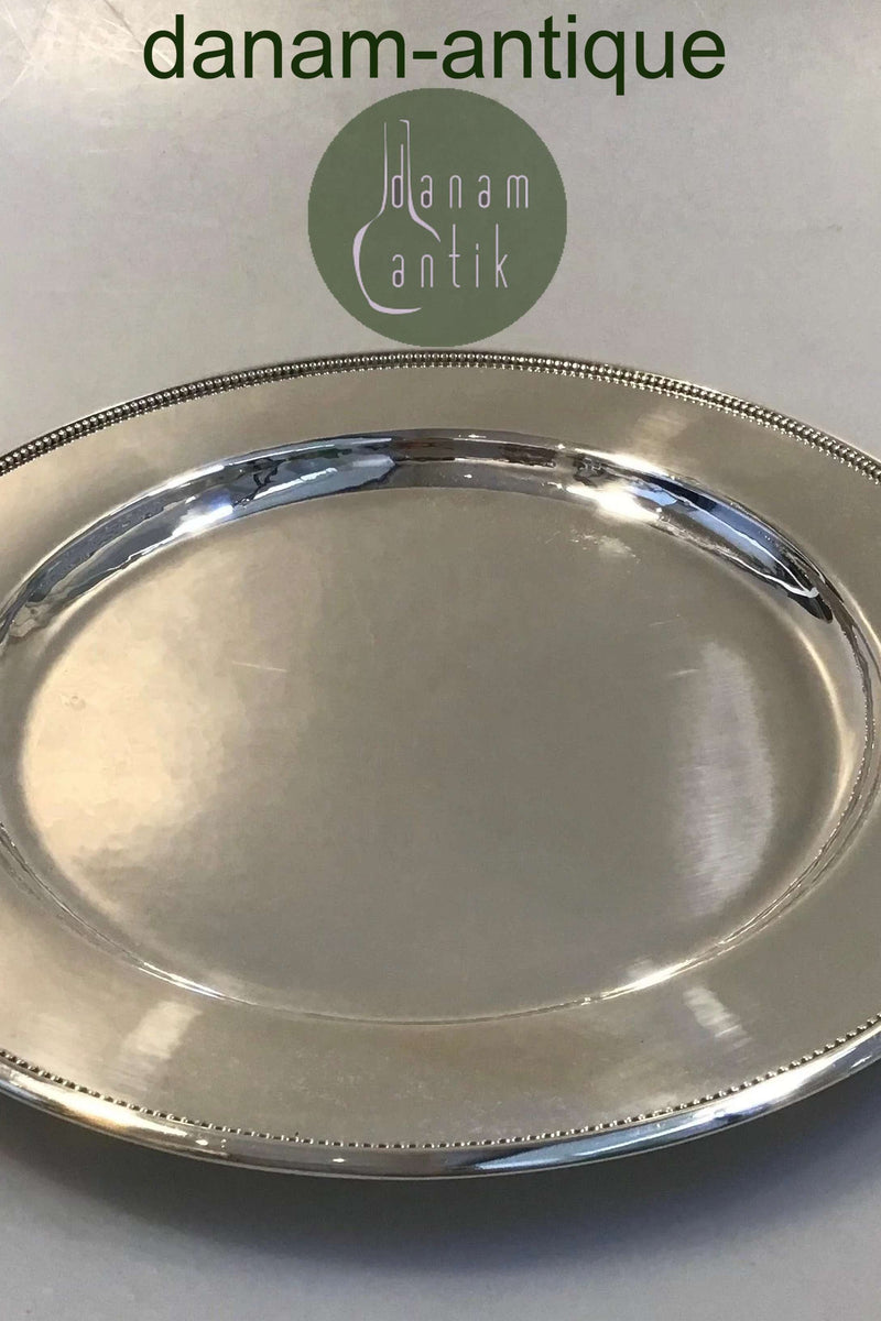 Set of 5 Georg Jensen Sterling Silver Charger plates no 210 F