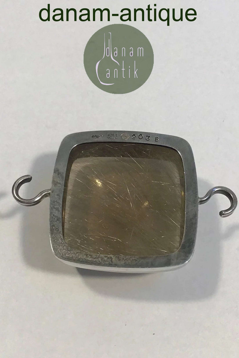 Georg Jensen Sterling Sølv Torun Rutile Quartz Sten No 203B