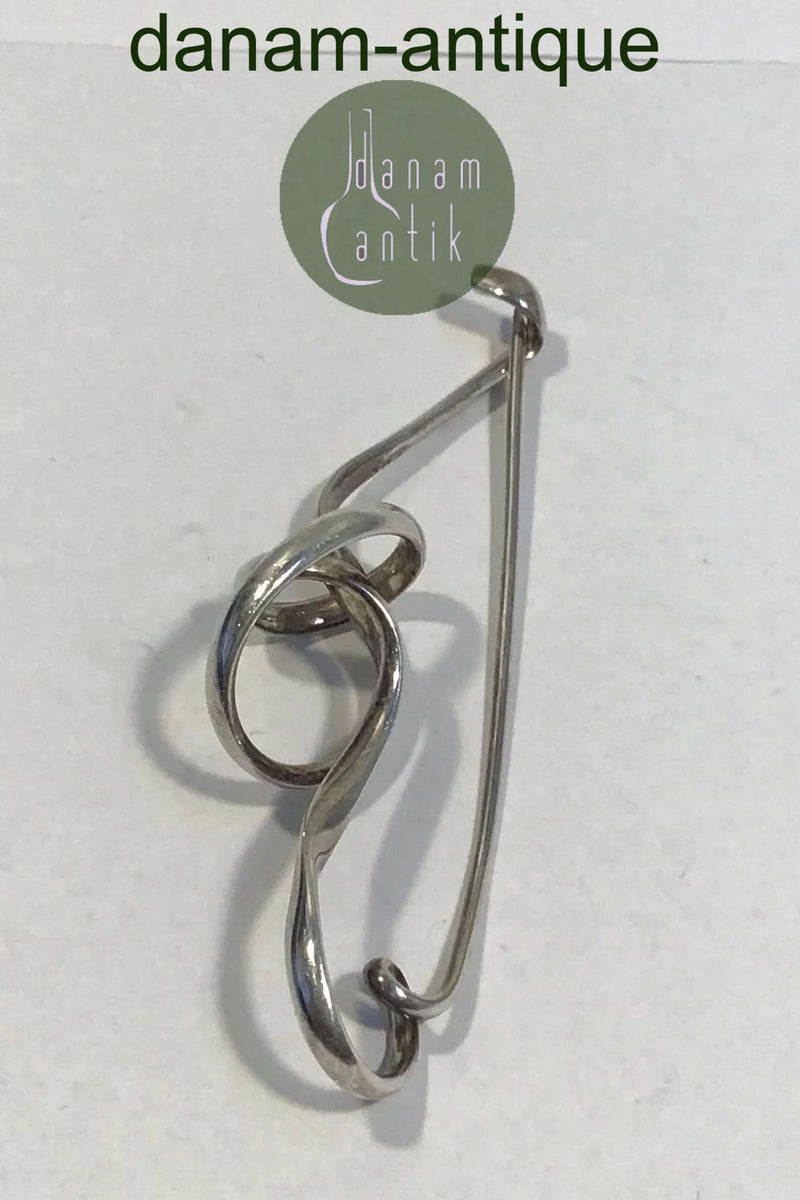 Georg Jensen Sterling Silver ブローチ Forget-Me-Knot Torun Georg Jensen Sterling Silver ブローチ Forget-Me-Knot Torun