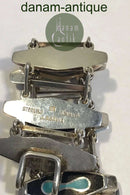 John Rørvig Sterling Sølv Emalje Armbånd og Øreklips