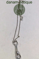 Georg Jensen Sterling Sølv Sphere Halskæde med vedhæng med lyseblå sten