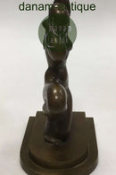 Tinos Bronzefigur/Bogstøtte af knælende kvinde