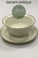 Royal Copenhagen Smooth cream-colored Pattern Sauce bowl with gold edge No 9580