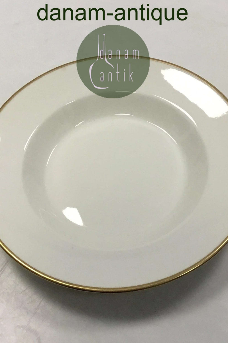 Royal Copenhagen Smooth Cream-colored Pattern Deep Plate No 9587