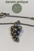 Georg Jensen Sterling Sølv Halskæde med Moonlight Grapes Vedhæng