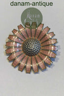 Georg Jensen Sterling Sølv Marguerite Broche Pink