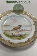 Royal Copenhagen Flora Danica Fugle Frokosttallerken No 20/3554 med gennembrudt kant.