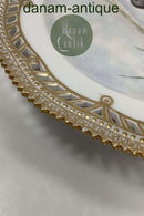 Royal Copenhagen Flora Danica Fugle Frokosttallerken No 20/3554 med gennembrudt kant.