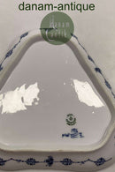 Royal Copenhagen Blue Fluted Fluted Triangular dish privately painted from 1926