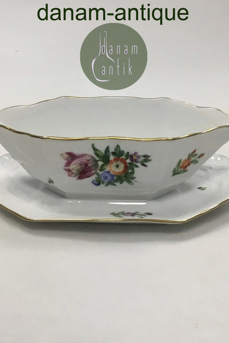 Royal Copenhagen Saxon Flower Light Bee Cell Sauce Bowl No 493/2035