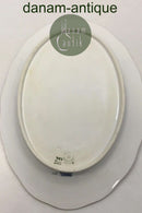 Royal Copenhagen Saxon Flower Light Bee Cell Oval Dish No 493/2011