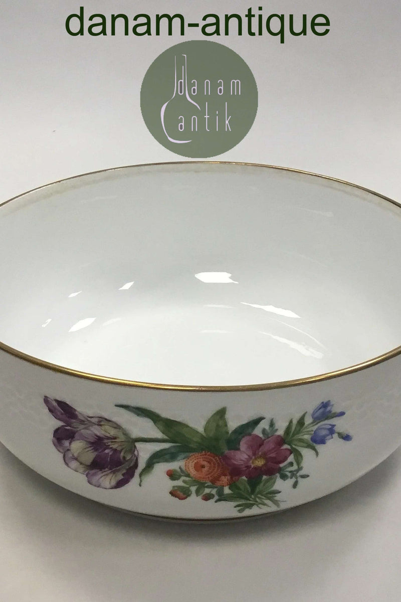 Royal Copenhagen Saxon Flower Light Bee Cell Large Bowl No 493/2049