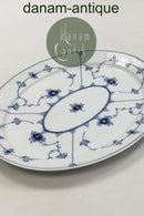 Royal Copenhagen Blaue geriffelte ovale Schale Nr. 633