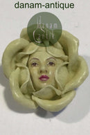 Royal Copenhagen Arje Griegst Porcelain brooch Rosendamen