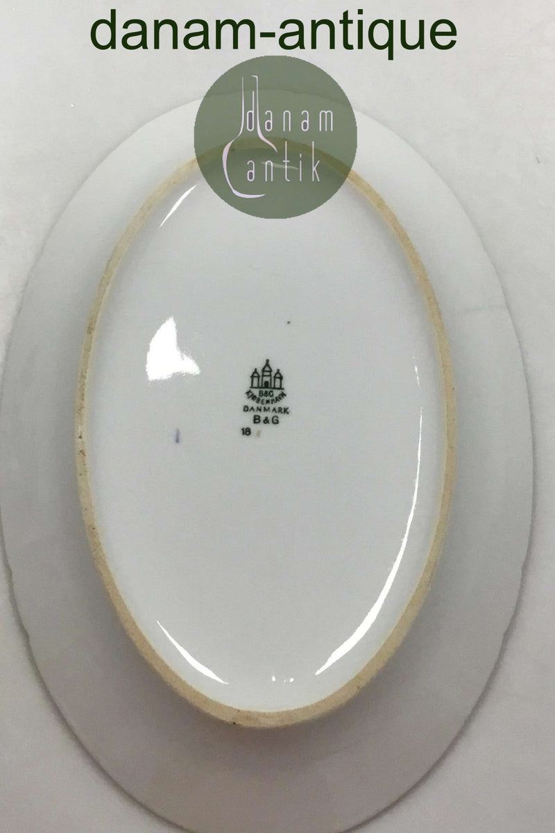 Bing & Grøndahl Sommerfugl med Guld Ovalt Fad No 18