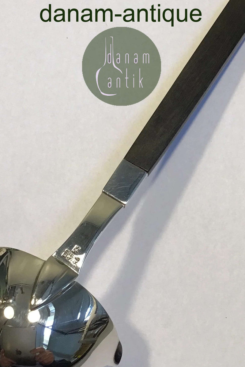 Georg Jensen Sterling Sølv Pyramide Sauceske No. 153 (Ibenholt)