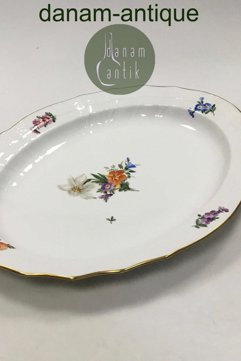 Royal Copenhagen Saxon Flower Light Oval Serving Dish No. 1556