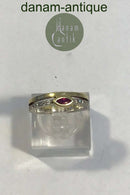 Niels Ruddy Hansen 14K Guld ring med Rubin og Brillanter (0.11 ct)