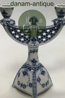 Royal Copenhagen Musselmalet Helblonde to-armet lysestage No 1169